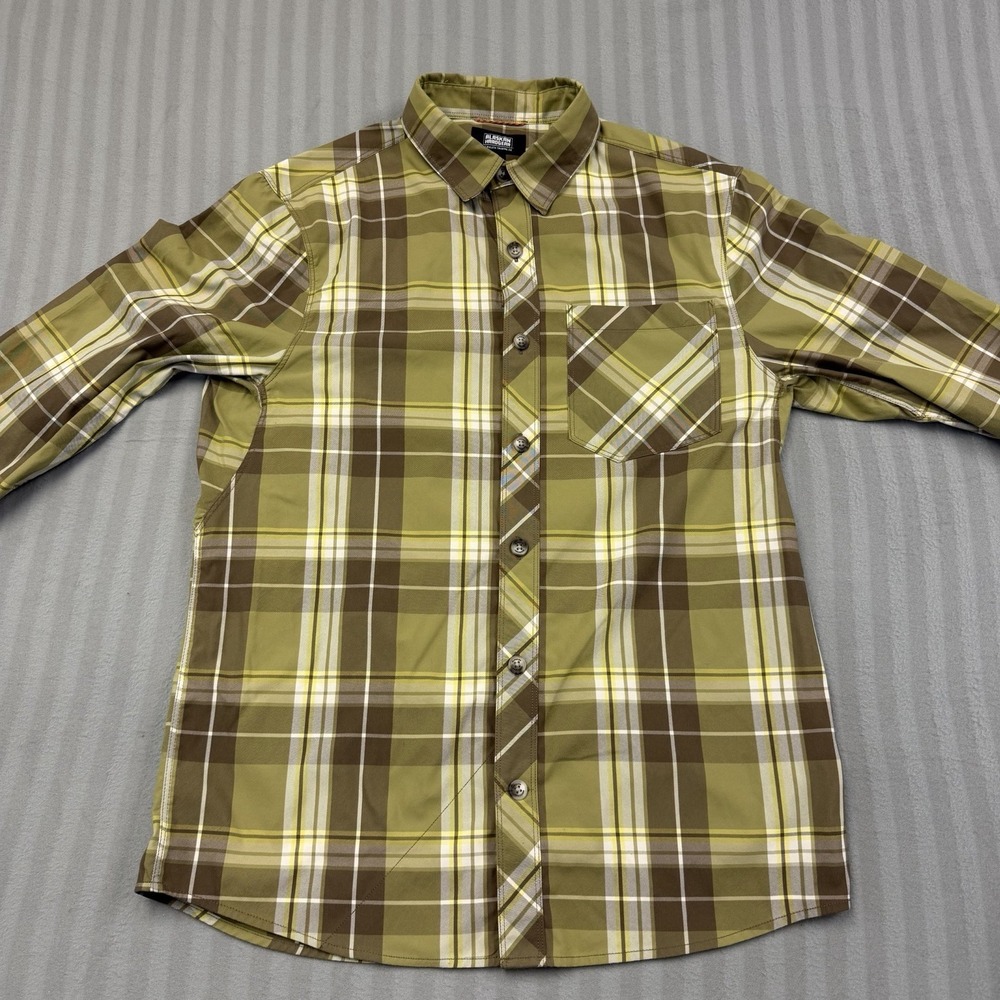 Alaskan Hardgear Fannel Shirt Men's Medium Plaid Long Sleeve Button Up Duluth